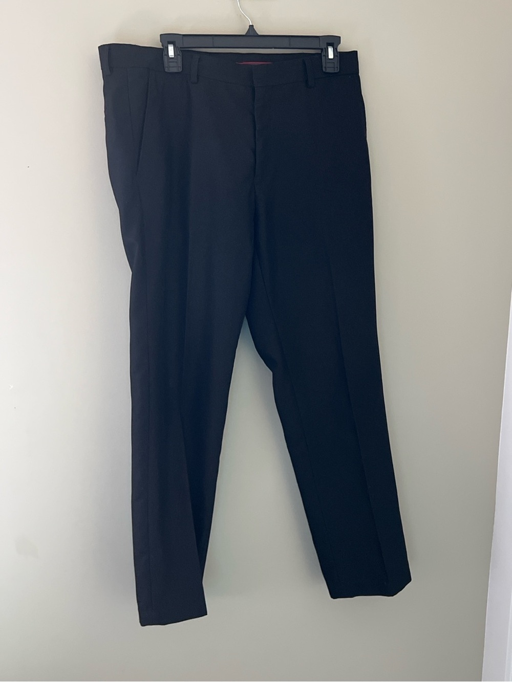 Stockhomme Evolution Men’s Black Dress Pants Size 34 Flat Front Career Slacks